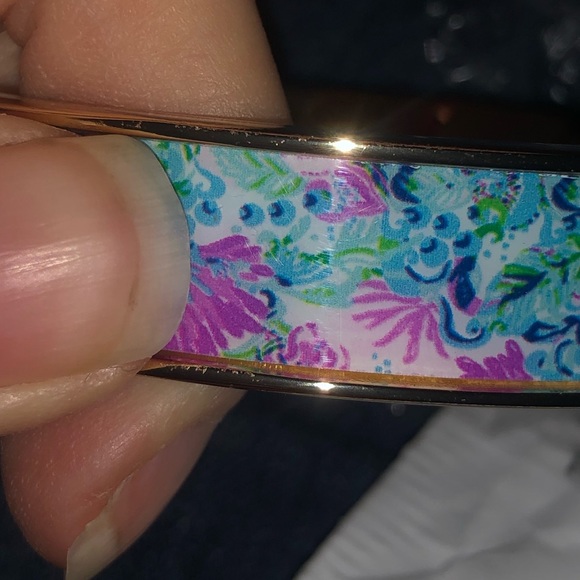Lilly Pulitzer Mandevilla Baby Paradise Petals GWP Photodome Bangle - Picture 4 of 5